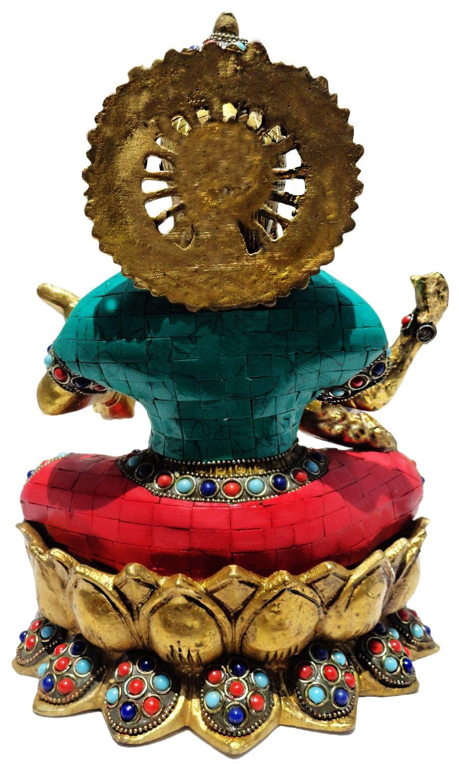 Brass Showpiece Saraswati Ji God Idol Statue  - 8*6.8*10.5 inch (BS054)