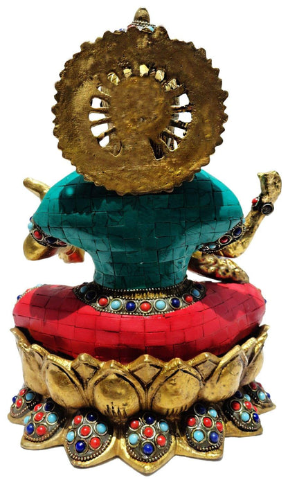 Brass Showpiece Saraswati Ji God Idol Statue  - 8*6.8*10.5 inch (BS054)