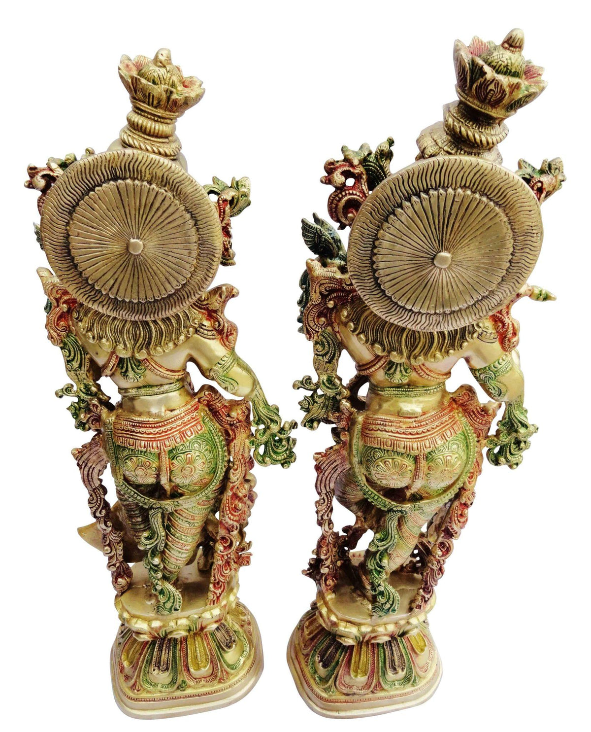 Brass Showpiece Radha Krishna Pair God Idol Statue  - 8.5*6*29 inch (BS073)