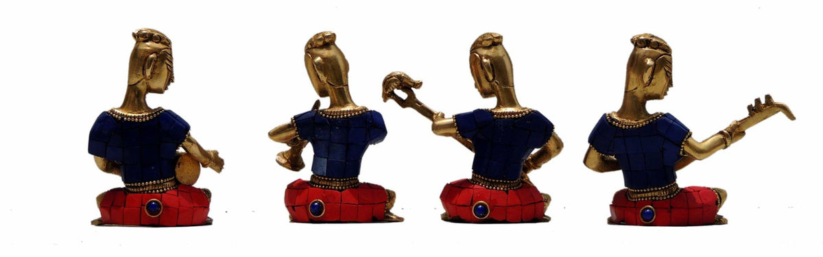 Brass Showpiece Musical Set Small Statue  - 1.5*2.4*4 inch (BS082)