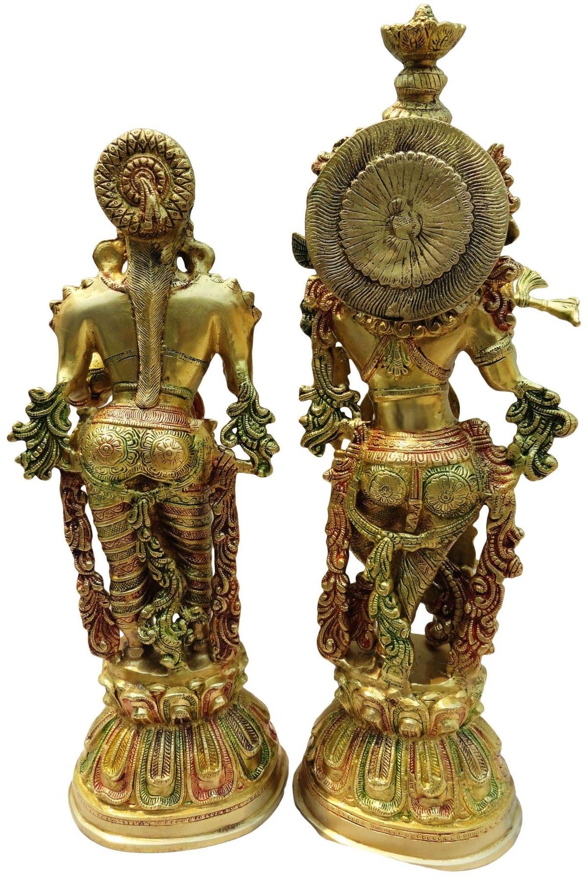 Brass Showpiece Krishan and Radha Pair God Idol Statue  - 7*5*22 inch (BS092 A)