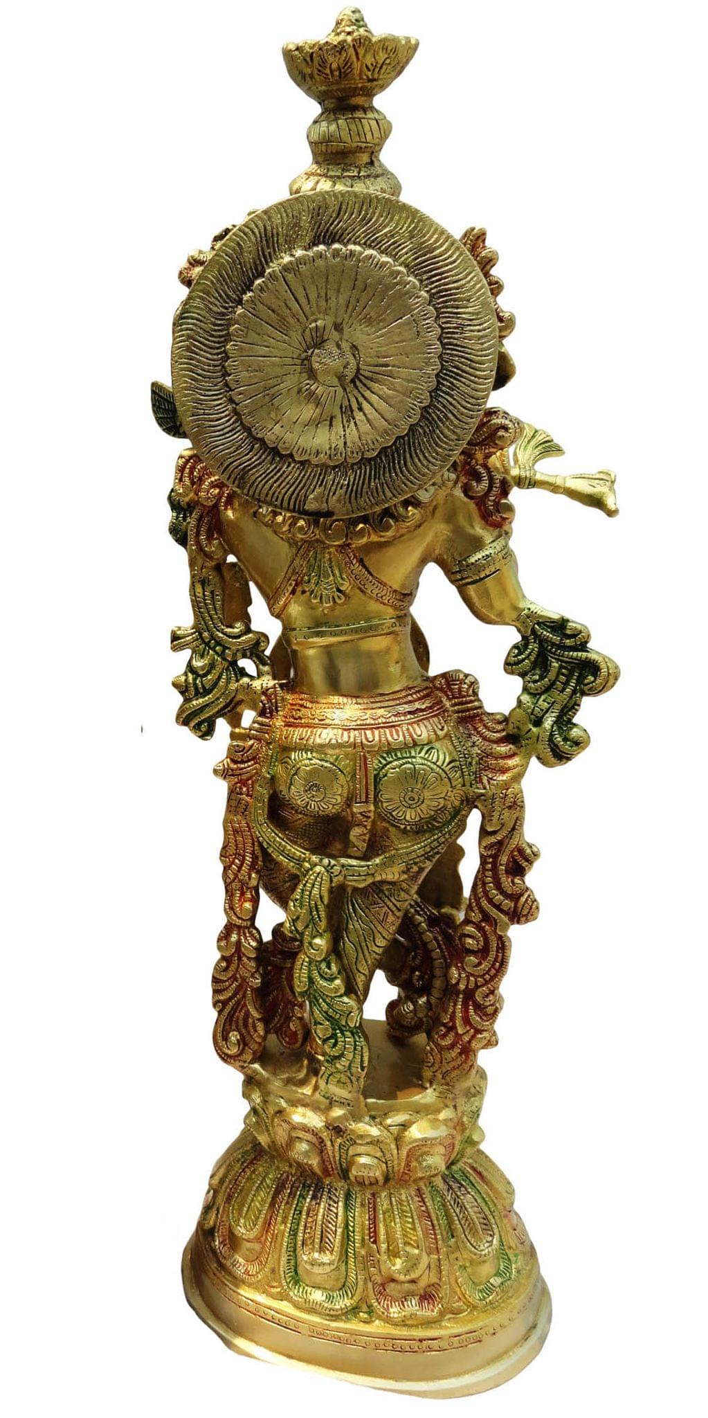 Brass showpiece Krishna Idol - 7*5*22 Inch (BS092 K)