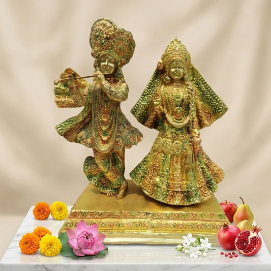 Brass Radha Krishan Pair-13*7*17 (BS093)