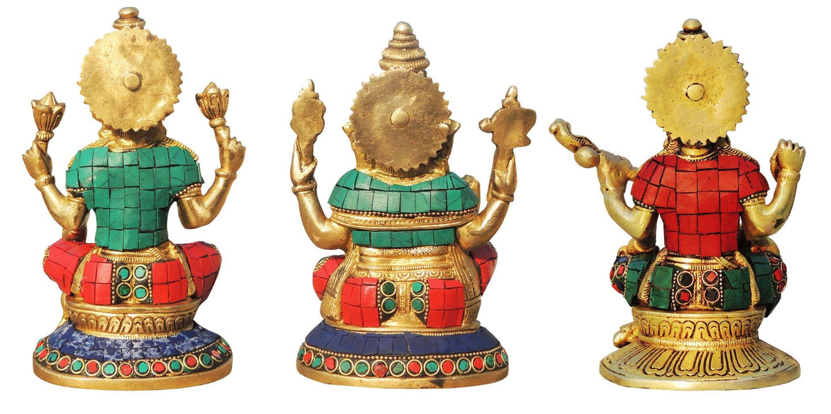 Brass Showpiece LGS Idol with Stone Finish - 4.5*3.4*6.5 Inch (BS1006)