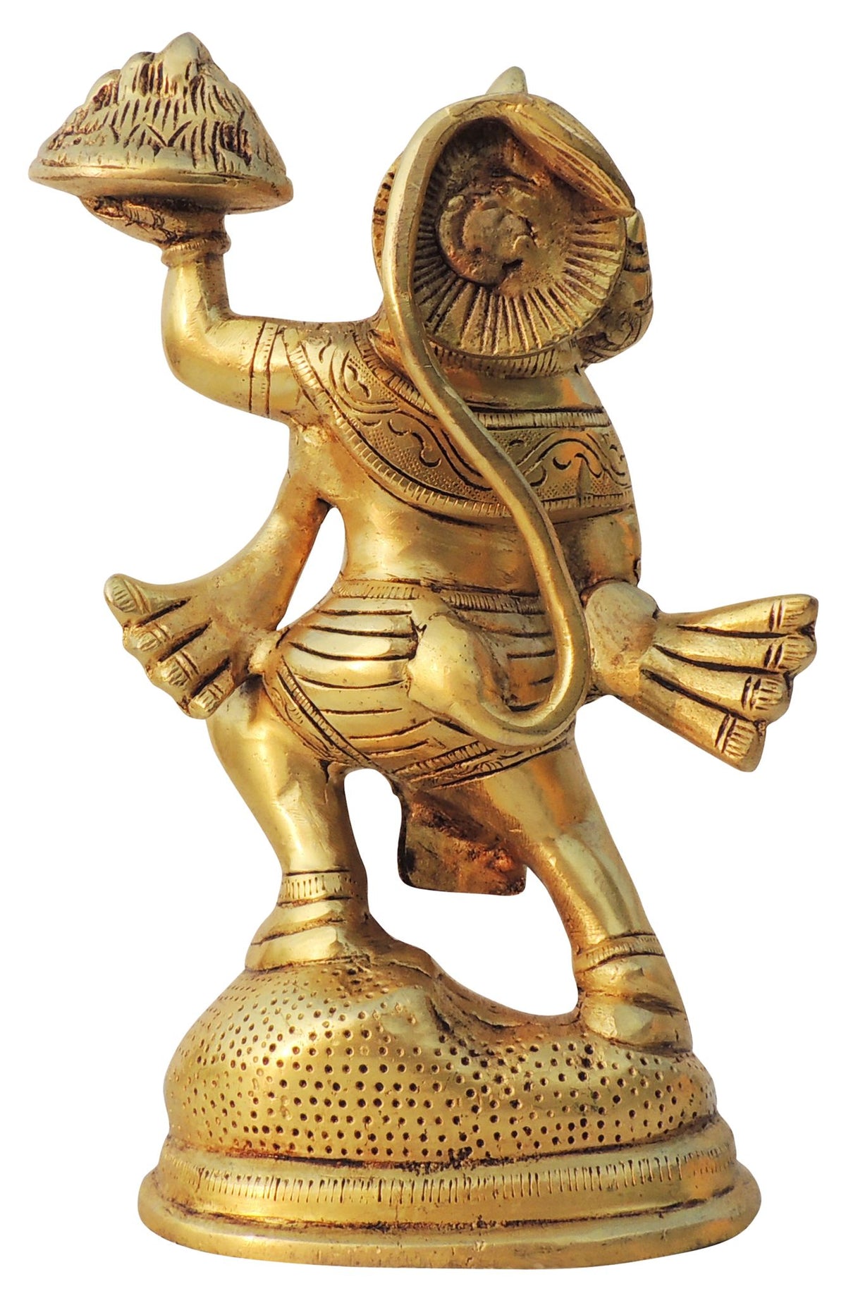 Brass Showpiece Hanuman Ji God Idol Statue - 5*3*8.5 Inch (BS1026 G)