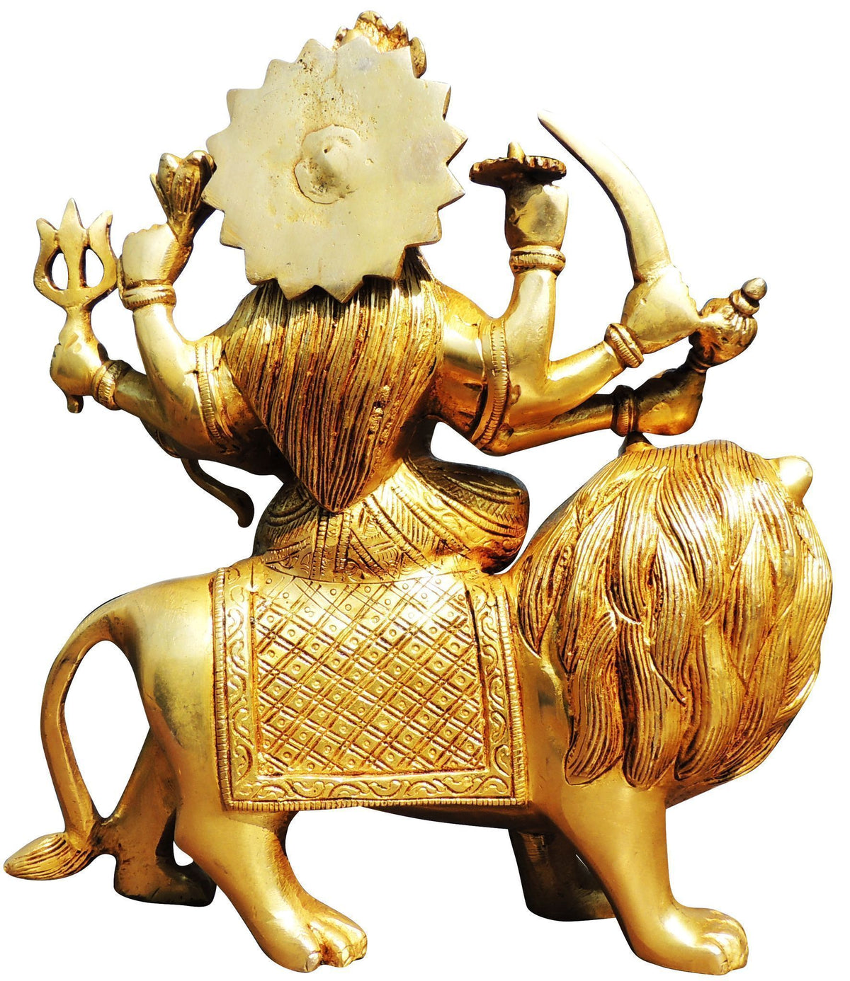 Brass Showpiece Durga Ji God Idol Statue - 10*4*11.5 Inch (BS1028 L)