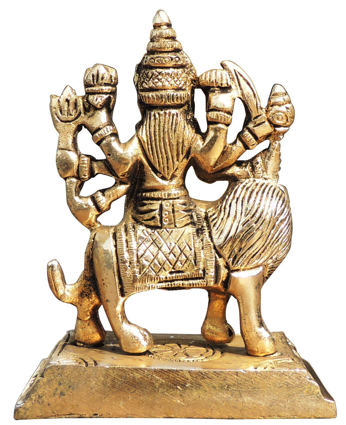 Brass Showpiece Durga Ji God Idol Statue - 3.2*2*4.5 Inch (BS1028 X)