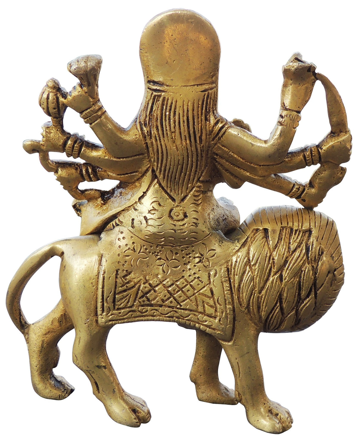 Brass Showpiece Durga Ji God Idol Statue - 5*1.5*5.5 Inch (BS1028 Z)