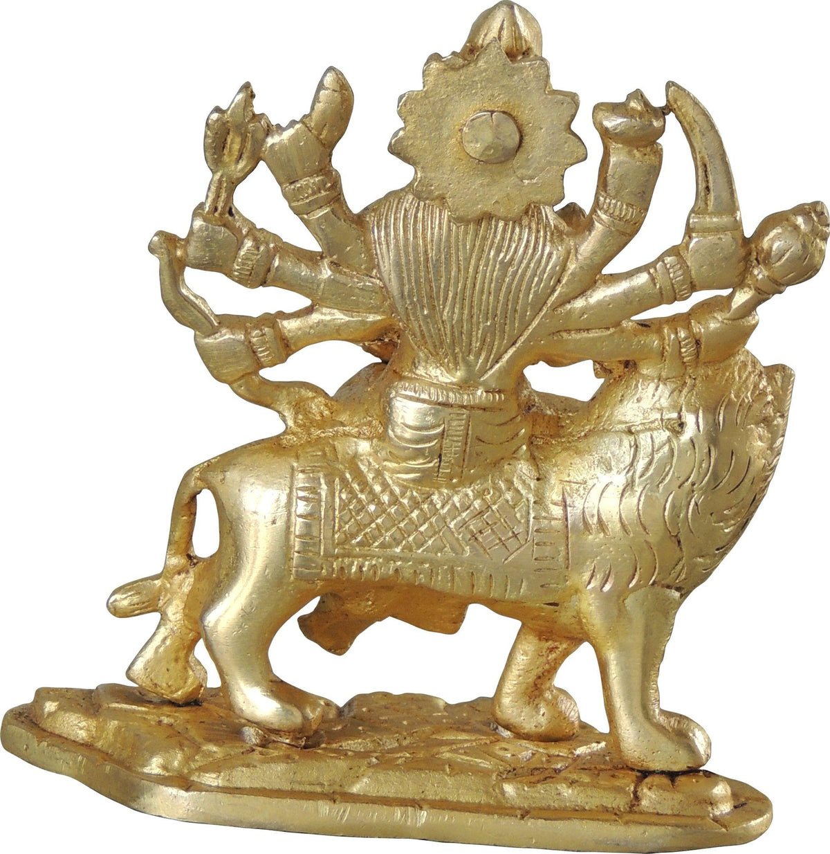 Brass Showpiece Durga Ji God Idol Statue - 4*2*4 inch (BS1028 B)
