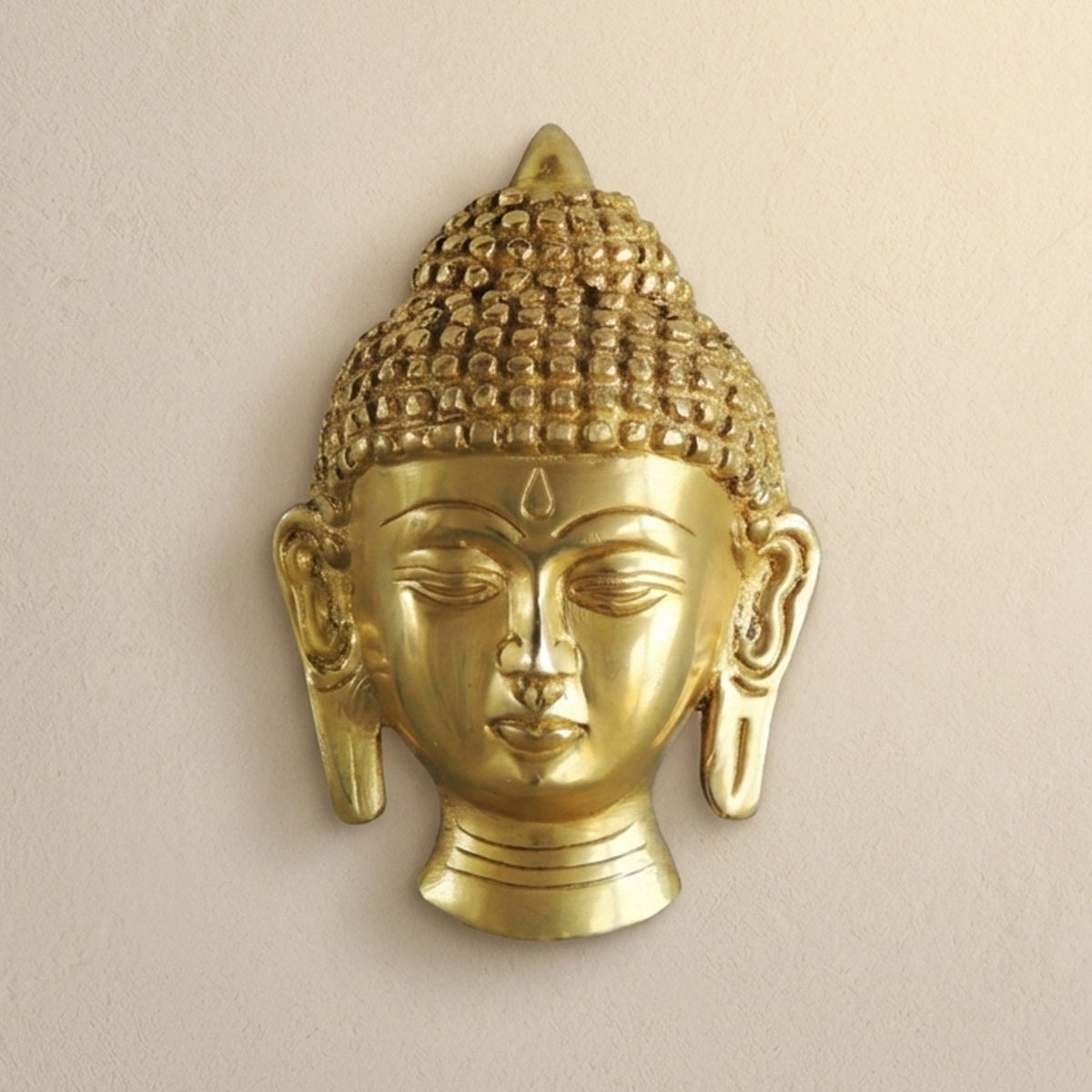 Brass Showpiece Buddha Face Statue - 3.2*2.5*4.5 Inch (BS1031 B)