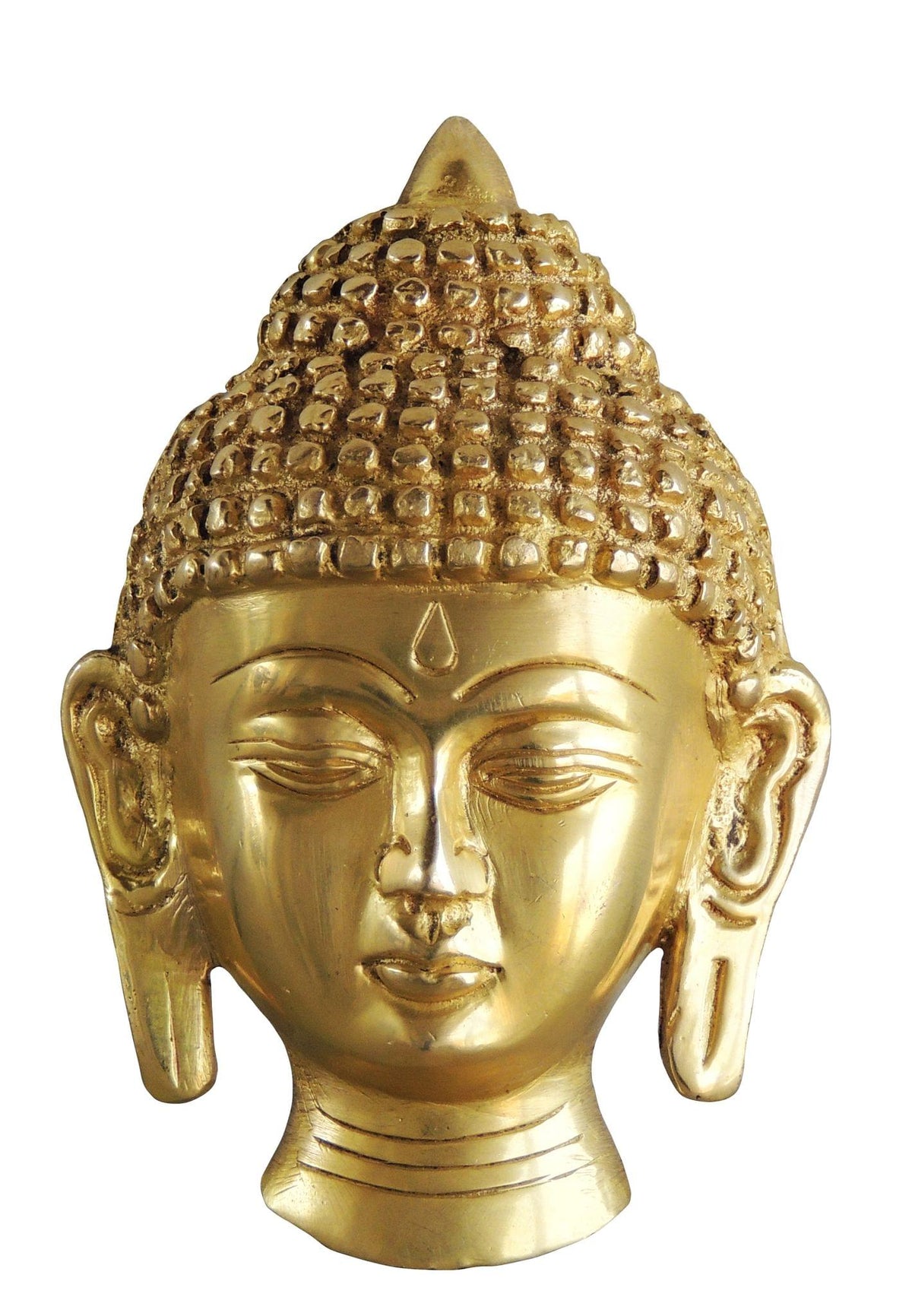 Brass Showpiece Buddha Face Statue - 3.2*2.5*4.5 Inch (BS1031 B)