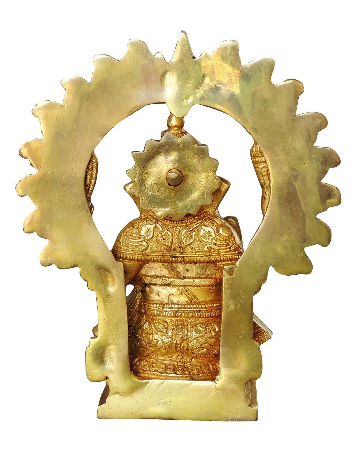 Brass Showpiece Ganesh Ji God Idol Statue - 3*2.5*7 inch (BS1037 G)
