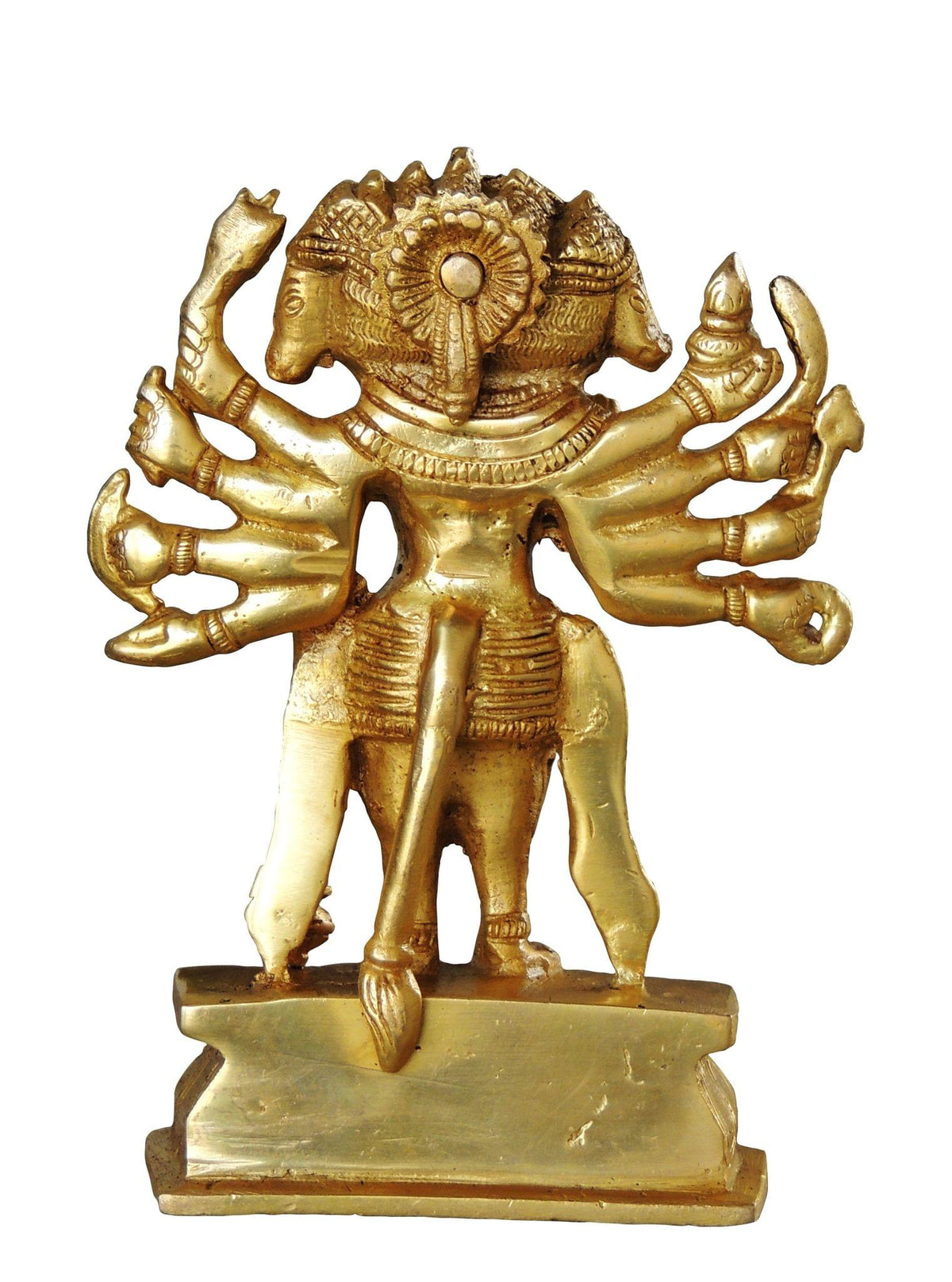 Brass Panchmukhi Hanuman Idol Murti Statue - 4*2*7 inch (BS1039 F)
