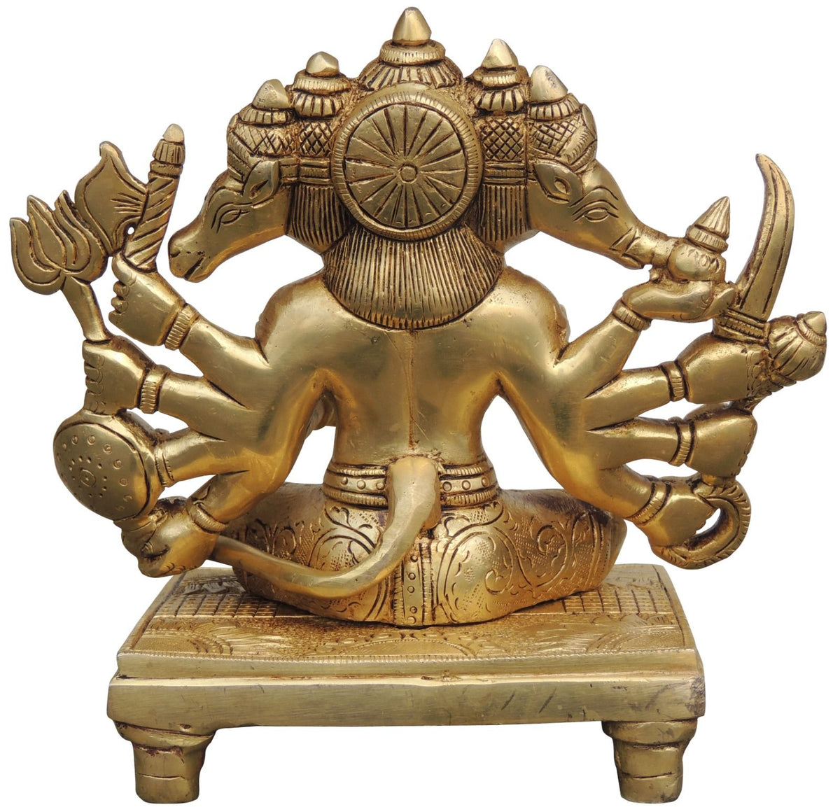 Brass Panchmukhi Hanuman Ji Idol Murti Statue - 8*4.5*7.3 Inch (BS1039 X)