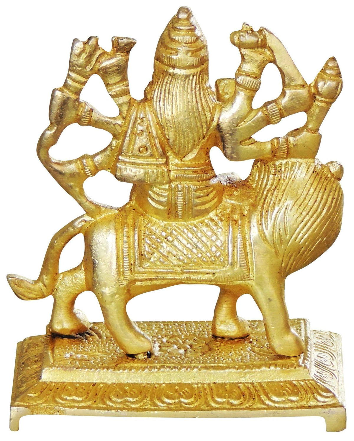Brass Showpiece Durga Ji God Idol Statue - 3*1.5*3.5 inch (BS1044 D)