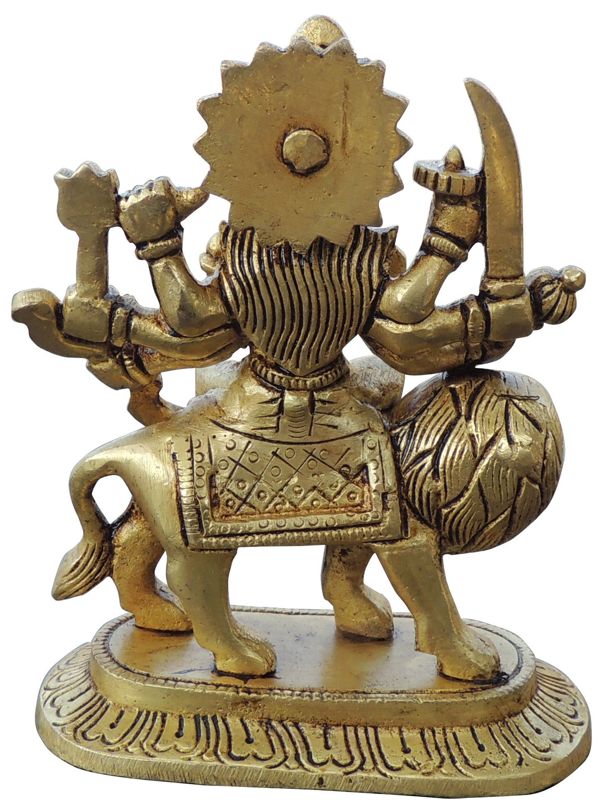 Brass Showpiece Durga Ji God Idol Statue - 4.5*2.5*5 Inch (BS1044 Q)