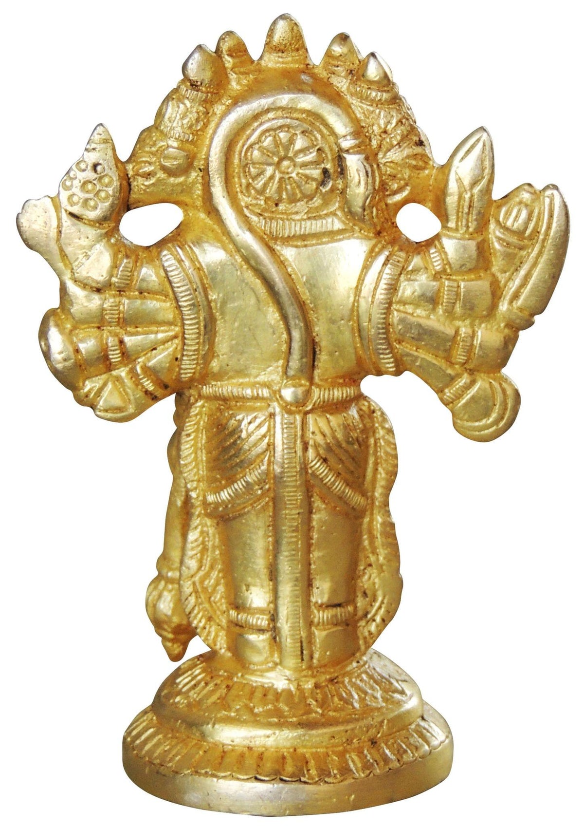 Brass Showpiece Panchmukhi Hanuman Ji God Idol Statue  - 3*1.5*4 inch (BS1048 E)