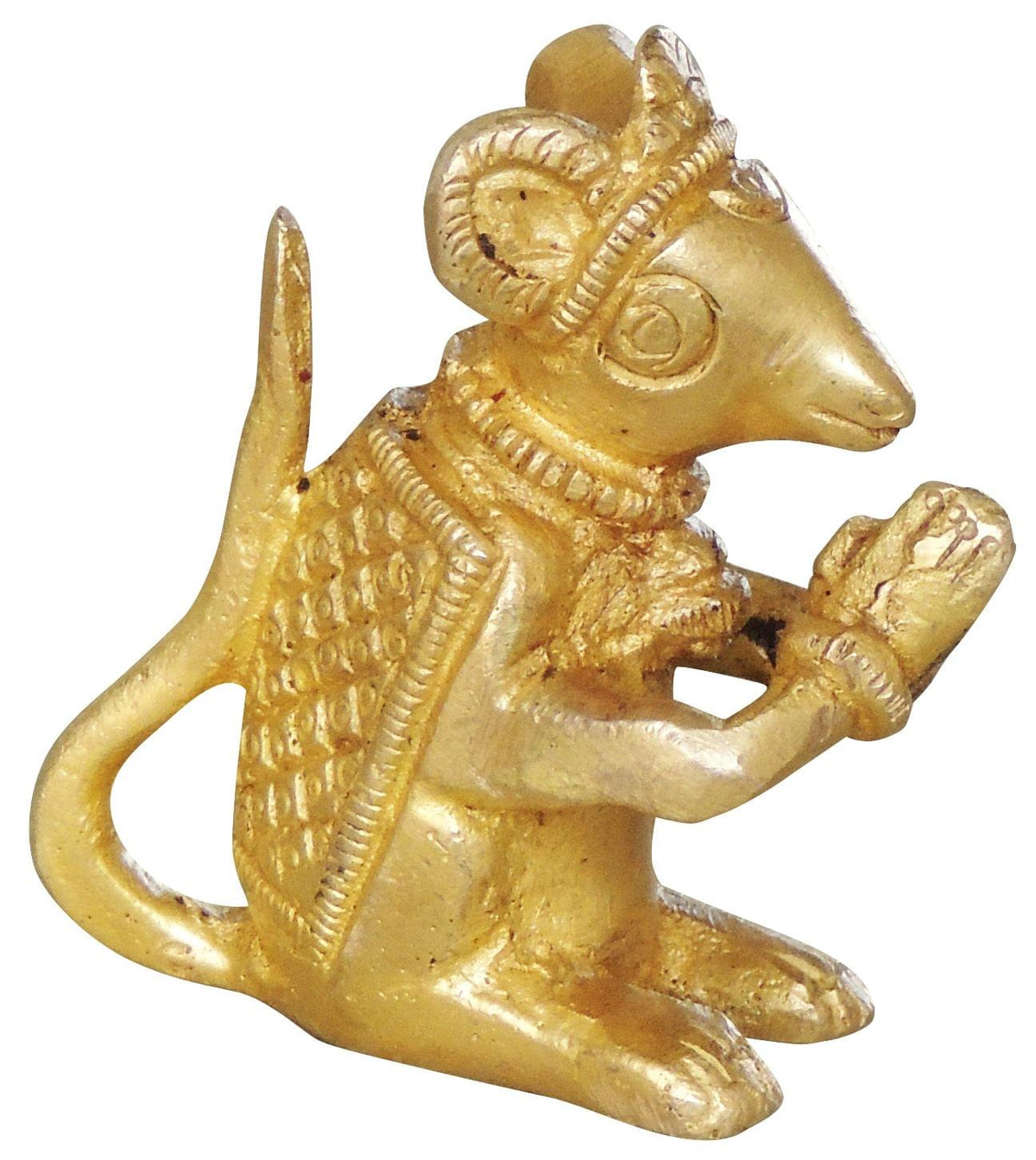 Brass Ganeshji Chuha ( Rat Mouse Chooha) Statue - 1*2*2 Inch (BS1051 C)