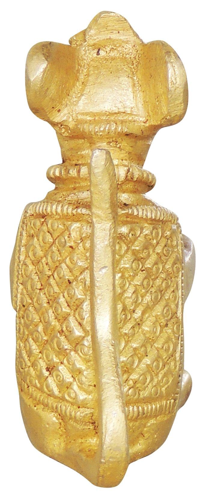 Brass Ganeshji Chuha ( Rat Mouse Chooha) Statue - 1*2*2 Inch (BS1051 C)