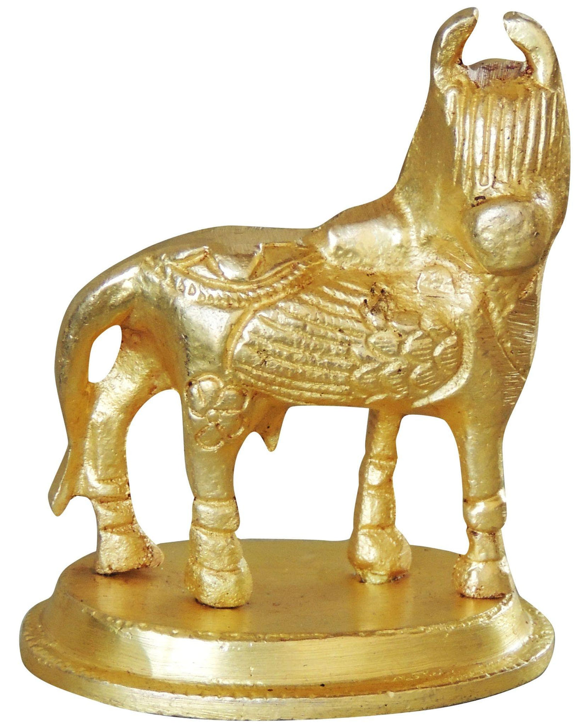 Brass Showpiece Kamdhenu Cow Statue - 2.5*1.5*3 inch (BS1052 C)
