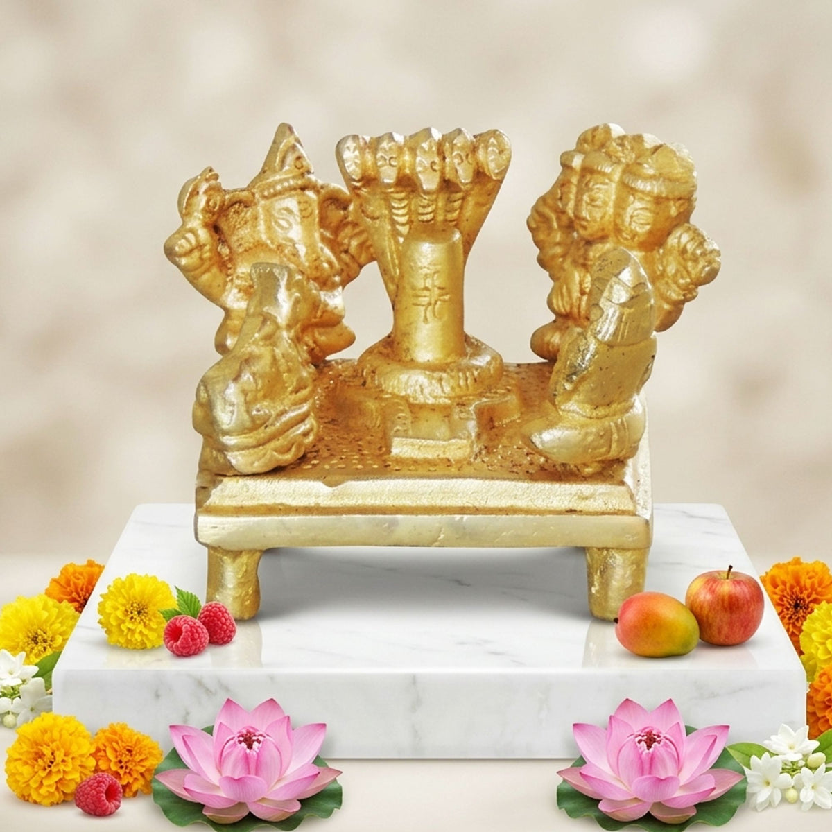 Brass Showpiece Shivling Idol Statue  - 2*2*2.5 inch (BS1055 D)