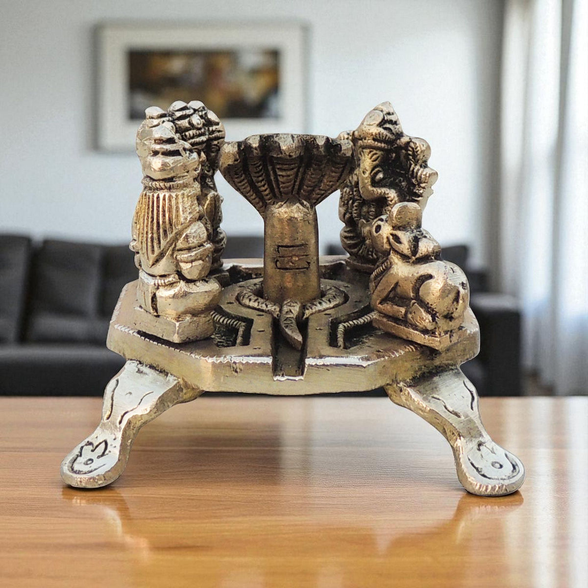 Brass Showpiece Shivling Idol Statue  - 3.5*3.2*2.5 inch (BS1055 F)
