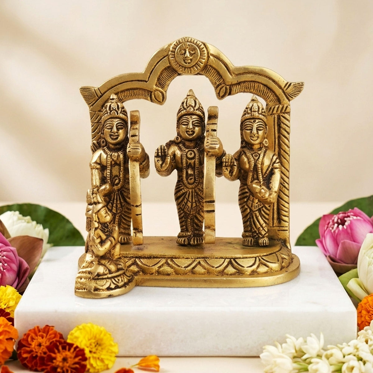 Brass Showpiece Ram Darbar God Idol Statue (BS1380 E)