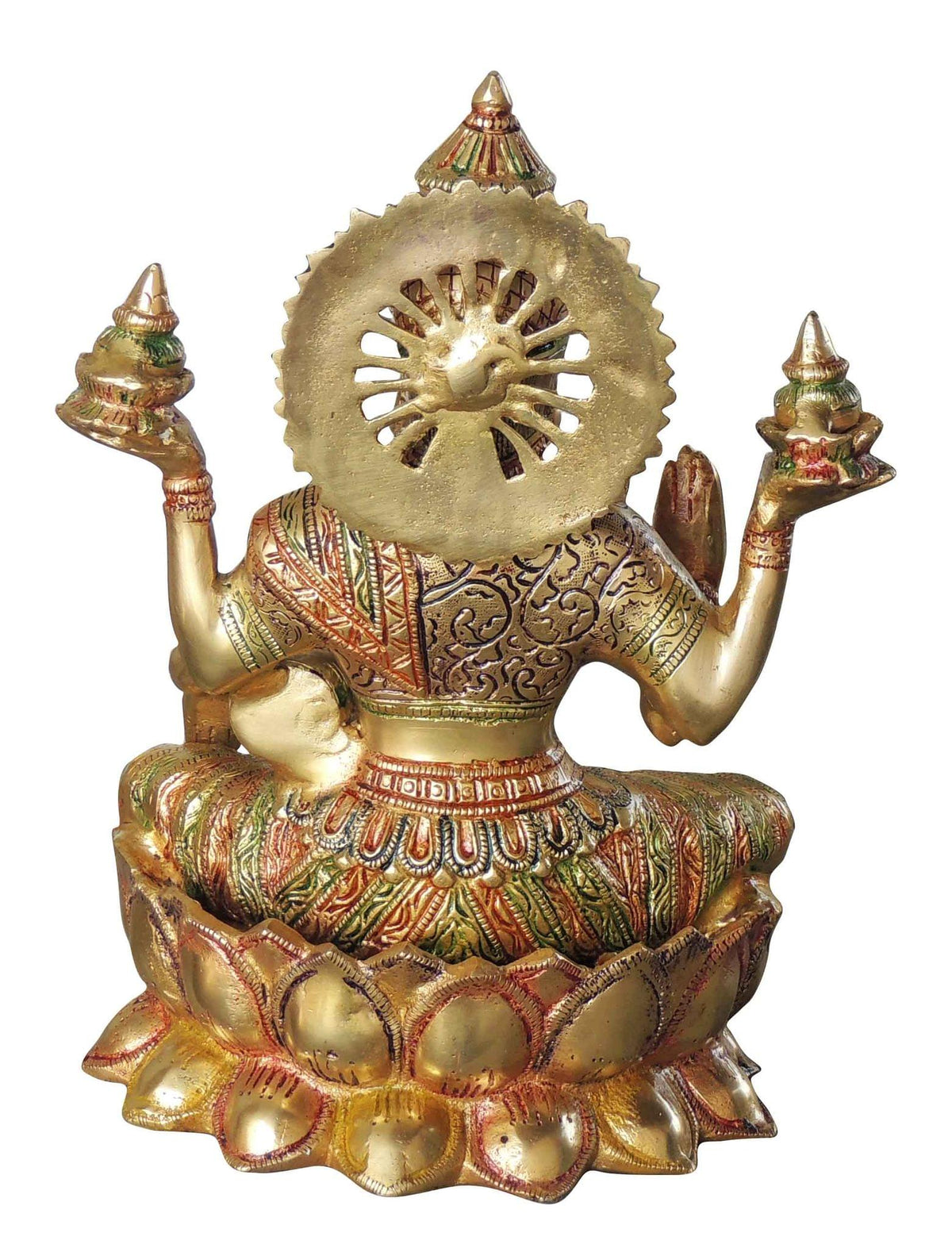 Brass Showpiece Laxmi Ji God Idol Statue - 7.5*6.5*12 inch (BS1061 L)