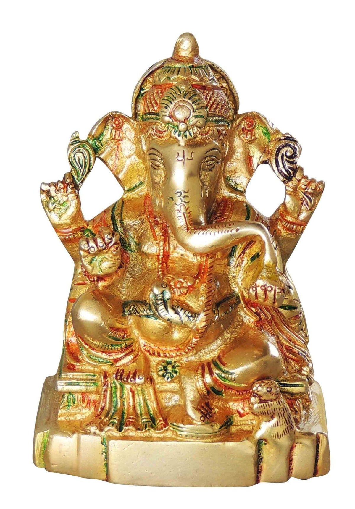 Brass Ganesh Colour -4*2.4*5.5 Inches (BS1065 G)