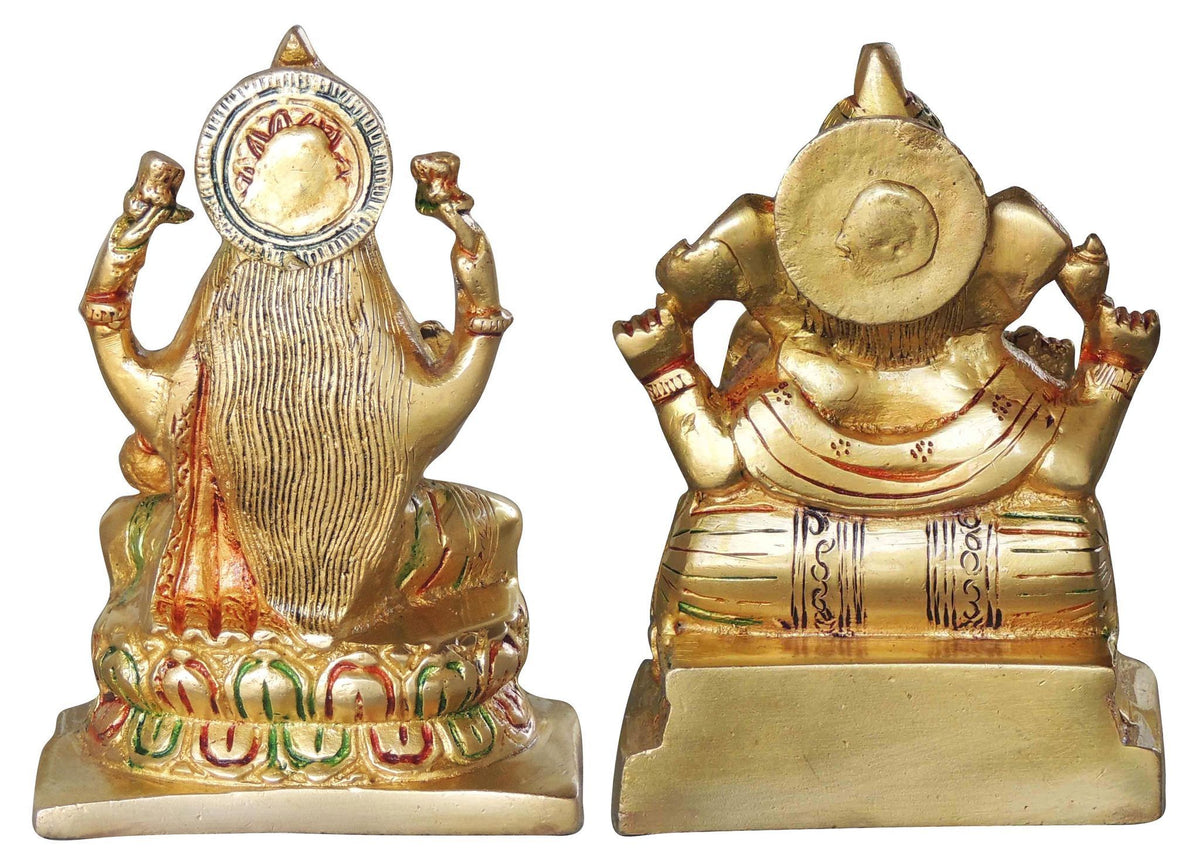 Brass Showpiece Laxmi Ganesh Pair God Idol Statue (BS1065)