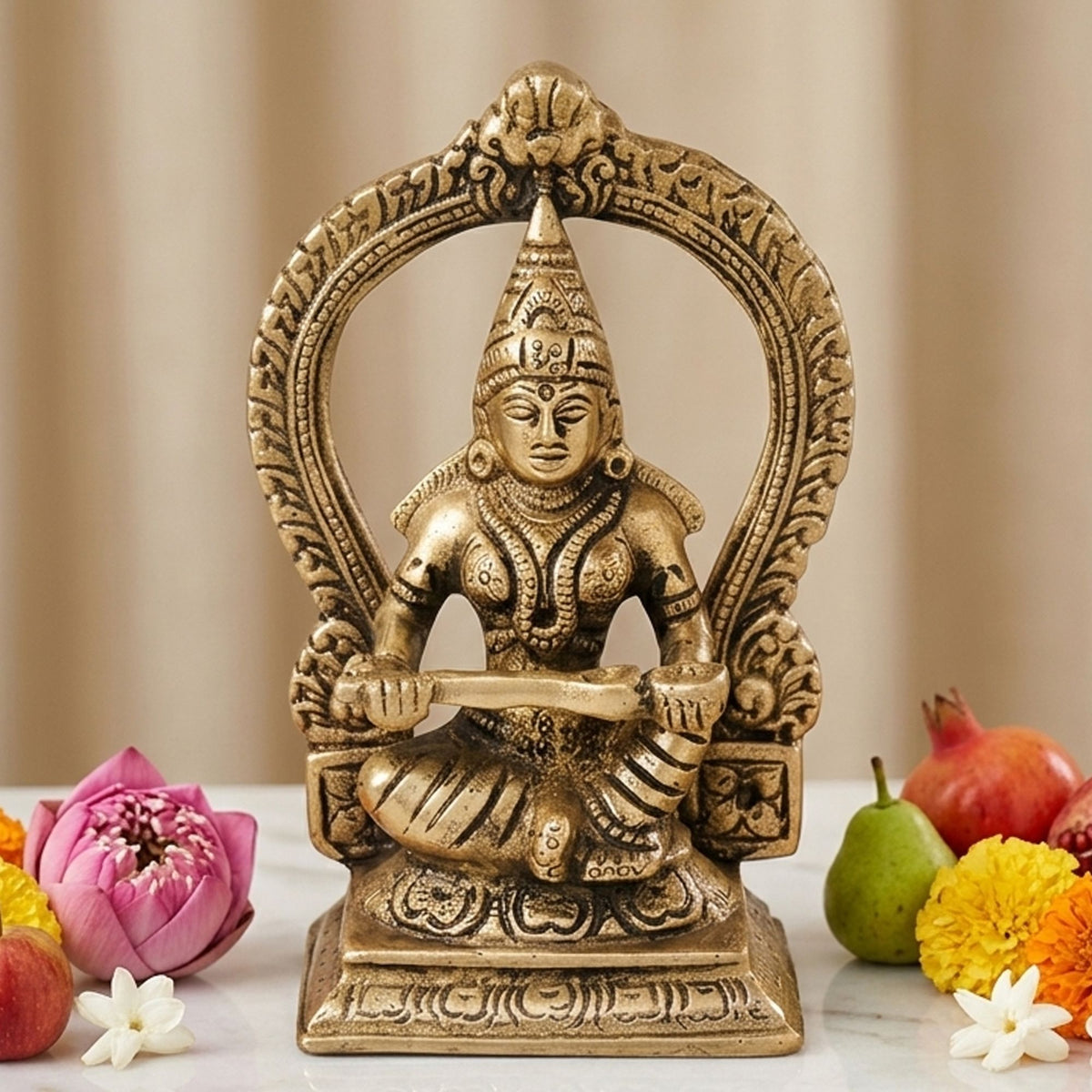 Brass Annapurna Devi Murti Statue - 3*2*5.2 Inch (BS1087 C)