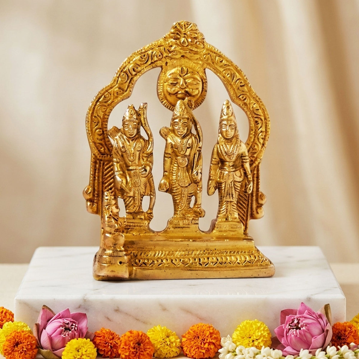 Brass Showpiece Ramdarbar Statue - 10.5*6.5*12.4 Inch (BS559 B)
