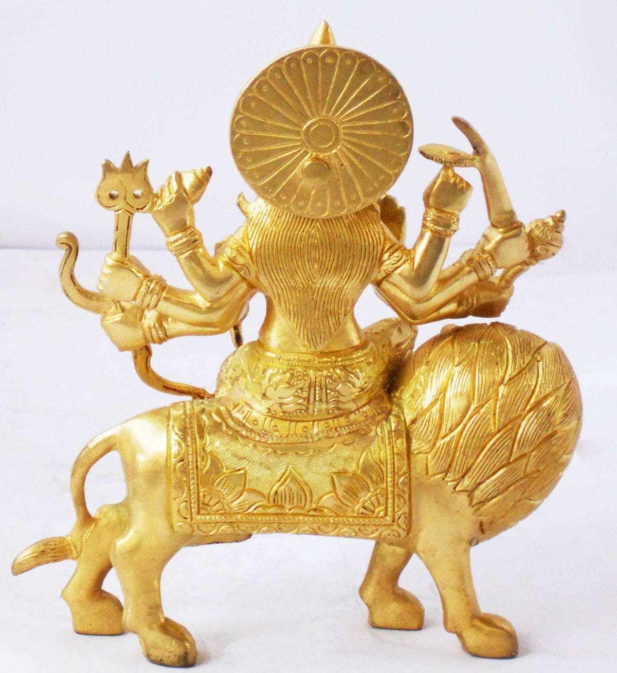 Brass Showpiece Durga Ji God Idol Statue - 6.5x2.5x8 Inch (BS1108 C)