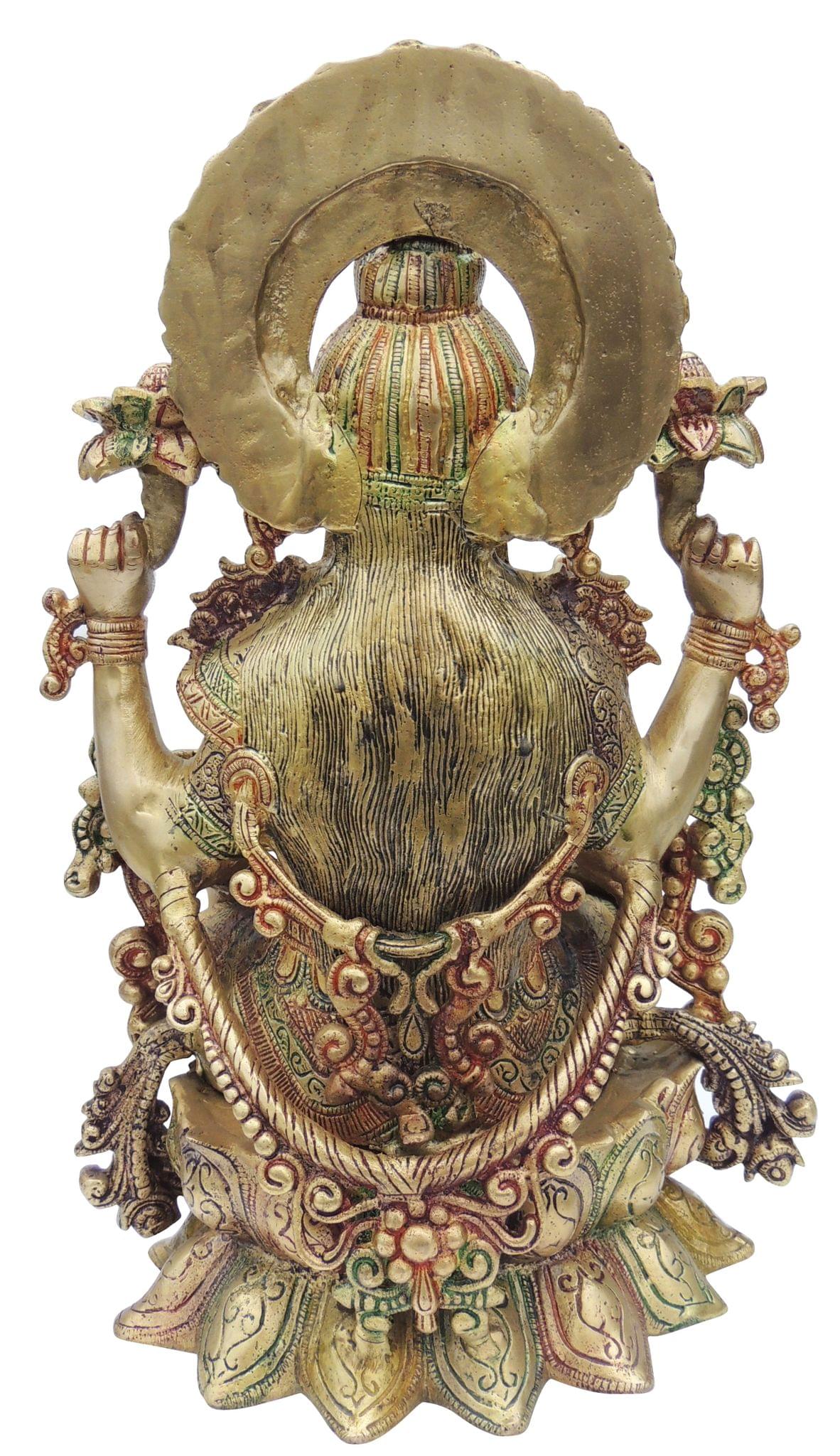 Brass Showpiece Laxmi Colour  Statue - 9*7.5*16 Inch (BS1124 L)