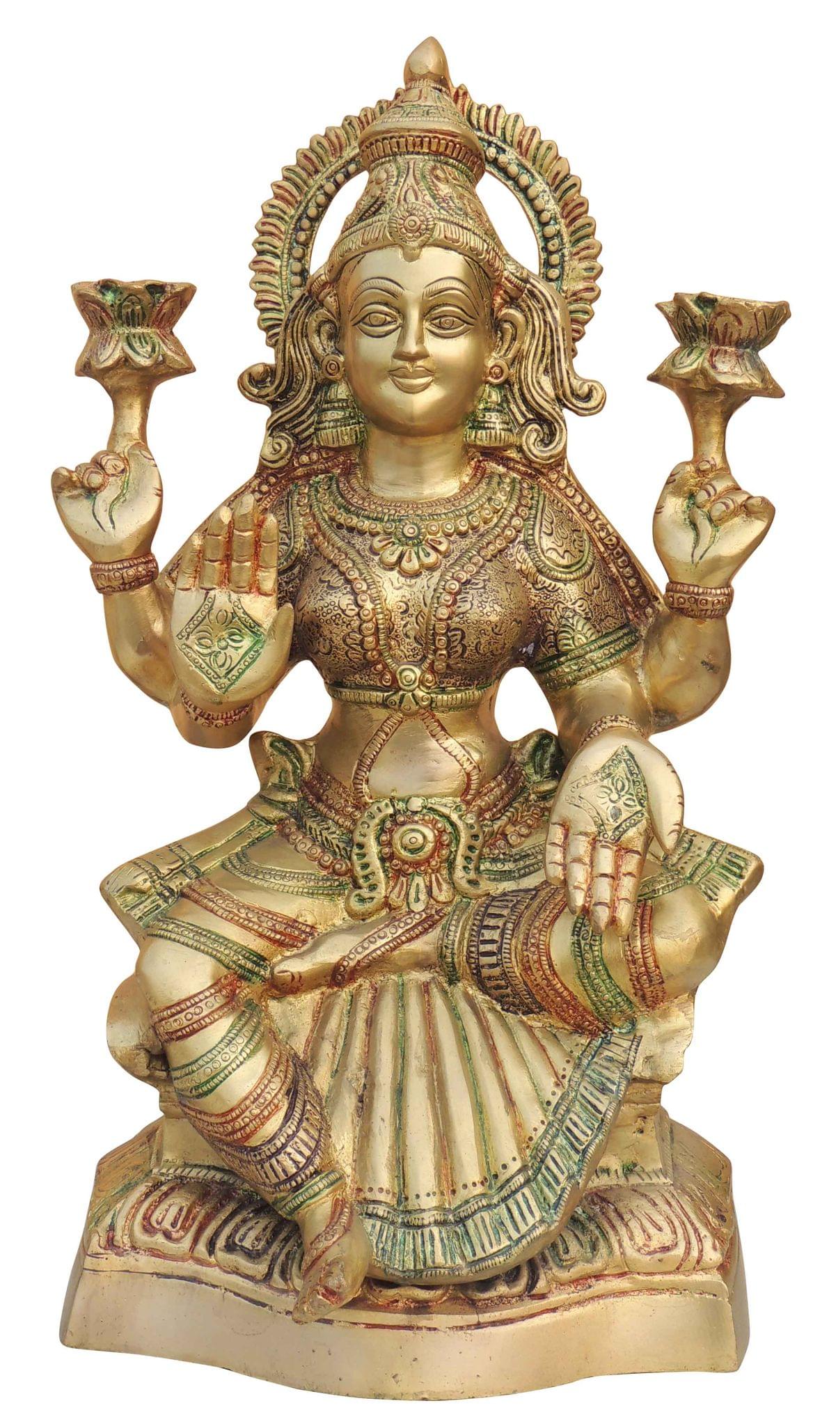 Brass lakshmi Ji statue Idol - 10*6*18 Inch (BS1125 L)