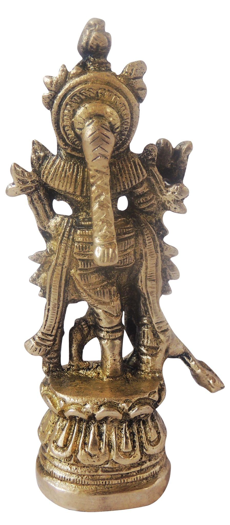 Brass Showpiece Krishna God Idol Statue  - 2*1.5*4.1 inch (BS1136 C)