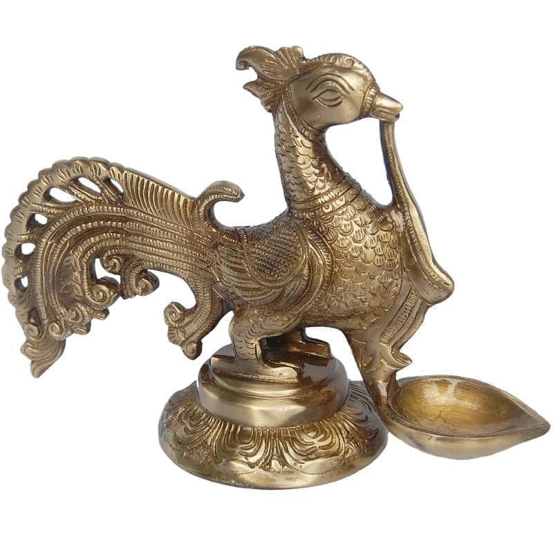 Brass Cock (Murga) Oil Lamp Deepak - 9*3.5*6.5 inch (BS1167 A)
