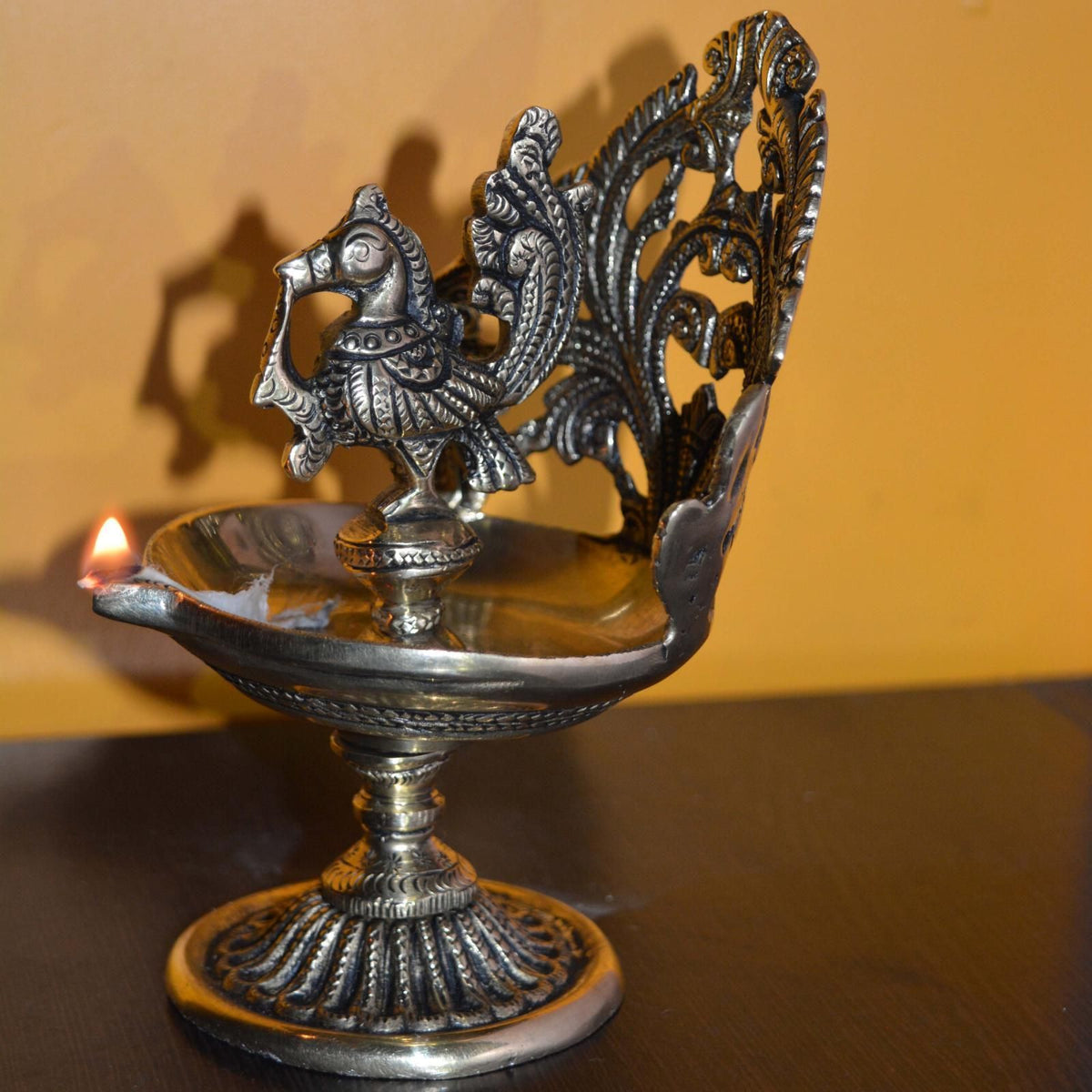 Brass Cock (Murga) Oial Lamp Deepak - 4*4*6 inch (BS1196 A)