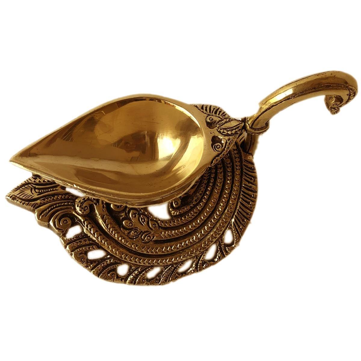 Brass Table Decor Duck Shape Oil Lamp Deepak  - 6*4*3.6 inch (BS1197 A)