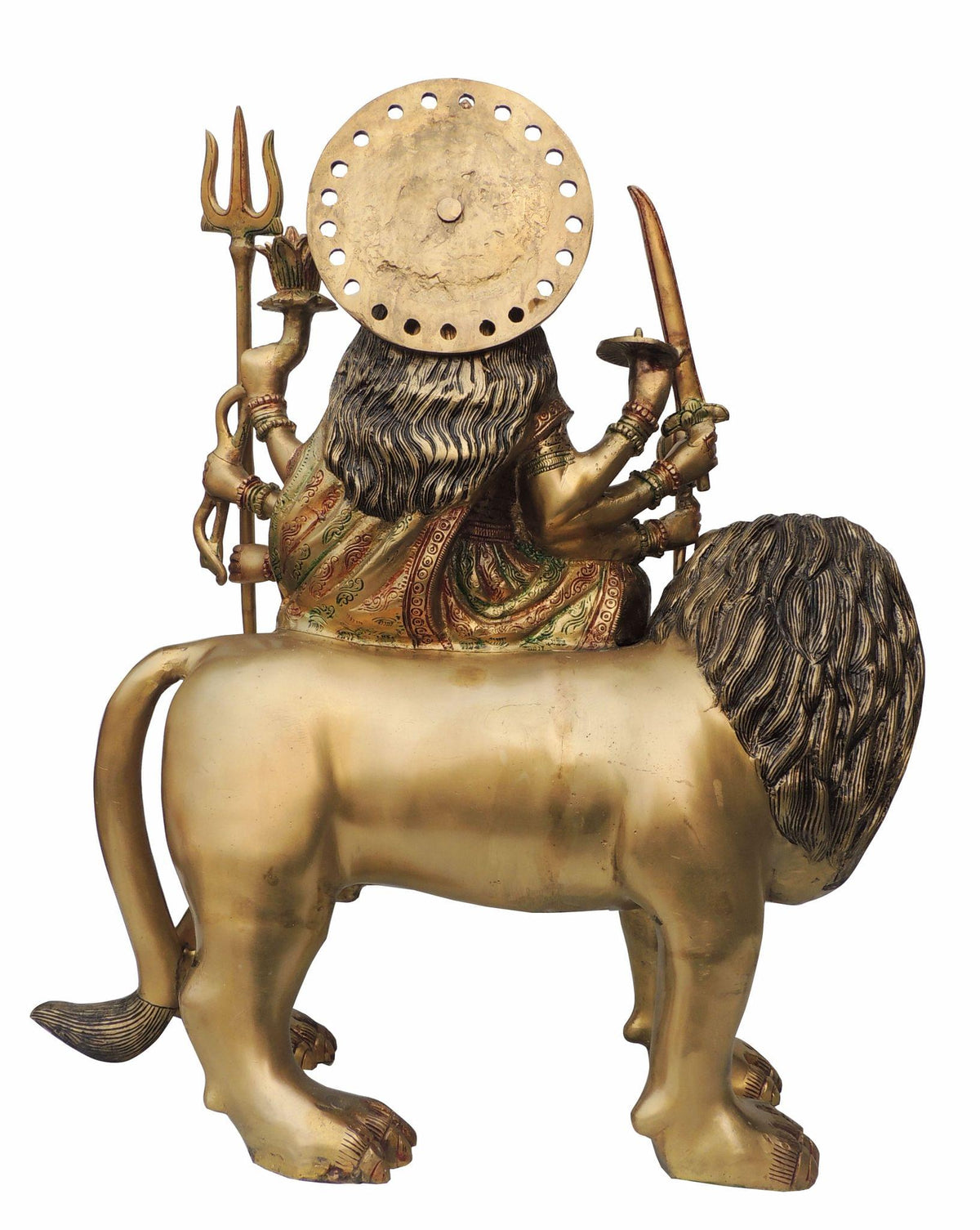 Brass Showpiece Durga Ji God Idol Statue - 19.5*10.5*22.5 inch (BS1217 A)
