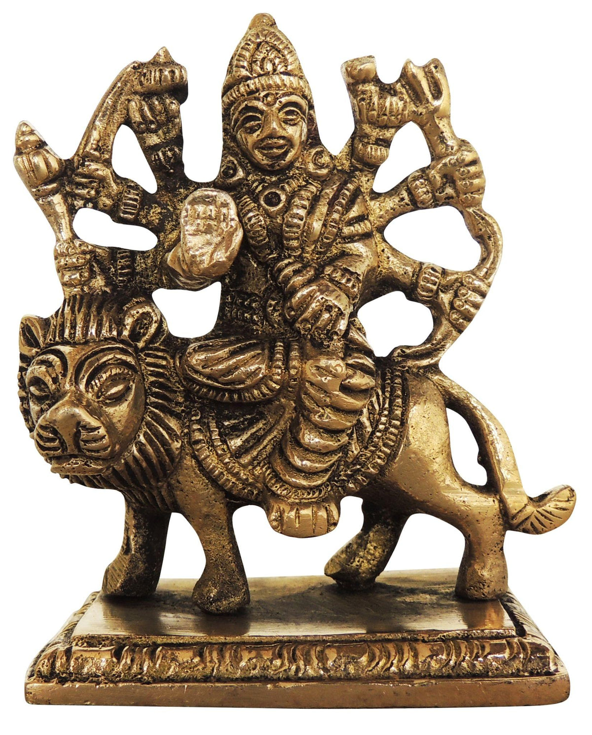 Brass Showpiece Durga Ji God Idol Statue - 3.3x1.5x4 Inch (BS1225 A)
