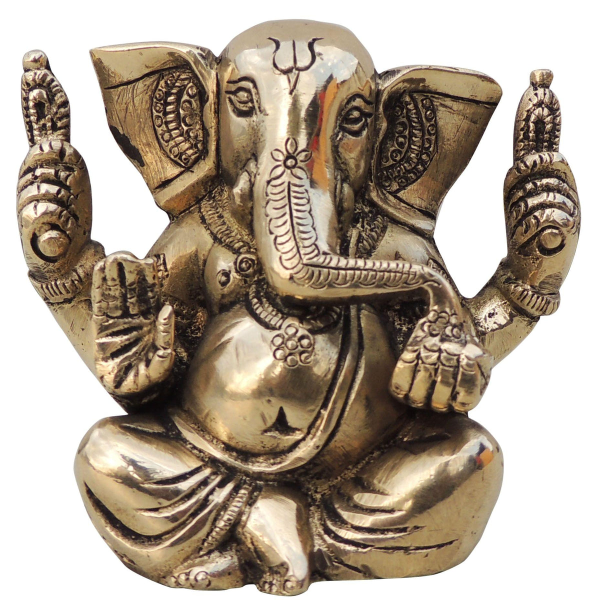 Brass Showpiece Ganesh Ji Statue -4*2.2*3.3 Inch (BS1241 D)