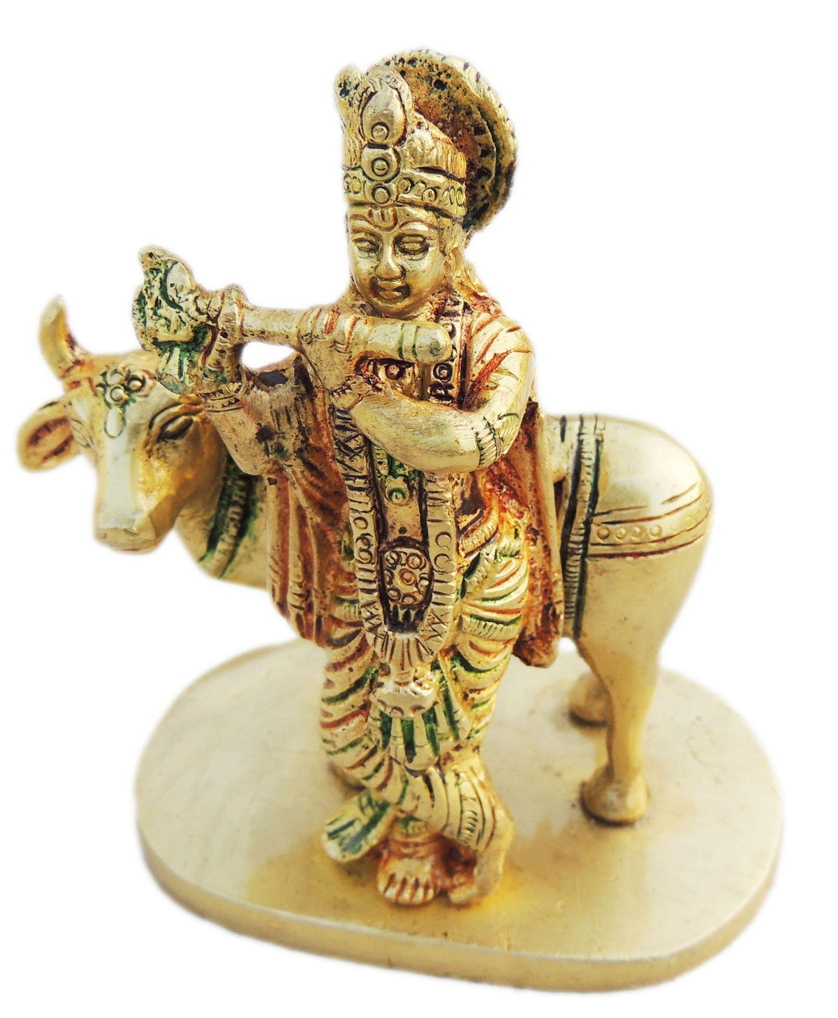 Brass Showpiece Cow Krishna Statue - 4*2.5*5 inch (BS1243 B)