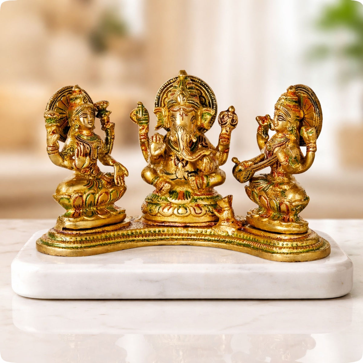 Laxmi Ganesh Saraswati Combine -6.3*2.2*4.2 Inch (BS1247 B)