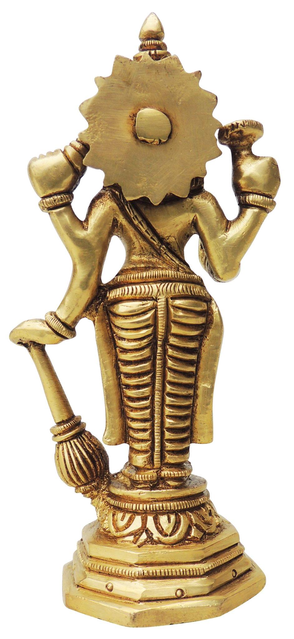 Brass Showpiece Laxmi Ji God Idol Statue - 2*2*5.5 Inch (BS1250 A)