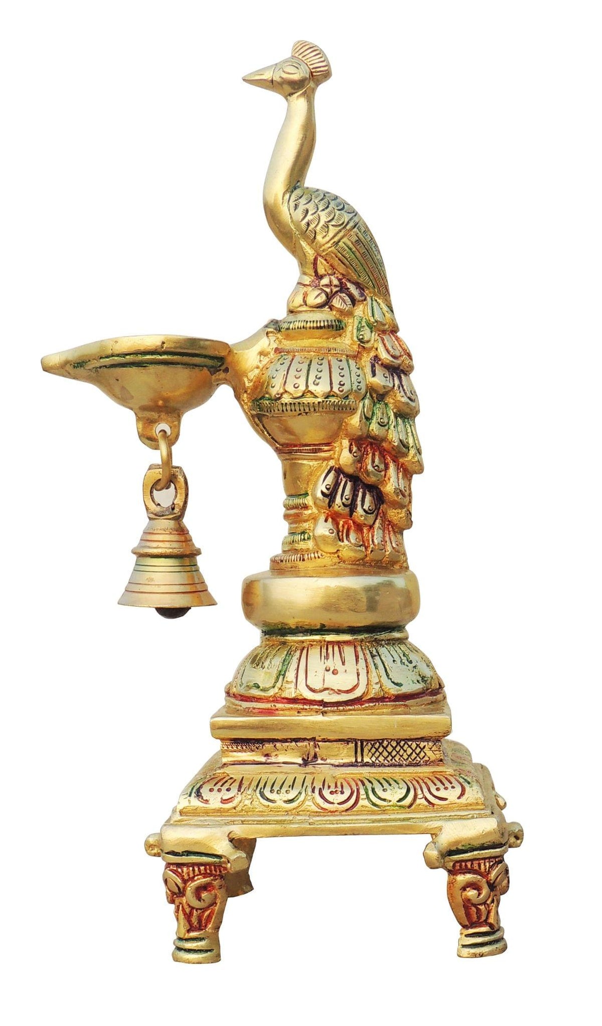 Brass Fancy Peacock Deepak - 6*4.5*11.5 inch (BS1255 C)