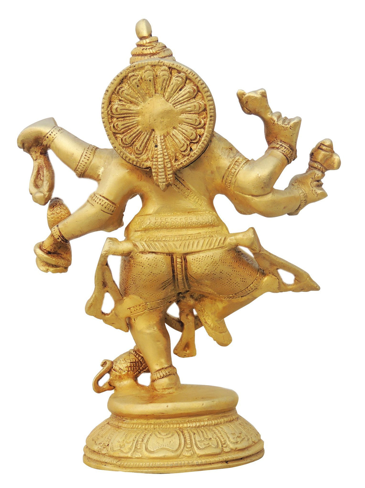 Brass Showpiece Dancing Ganesha Statue - 3.6*2.2*6.6 inch (BS1257 B)