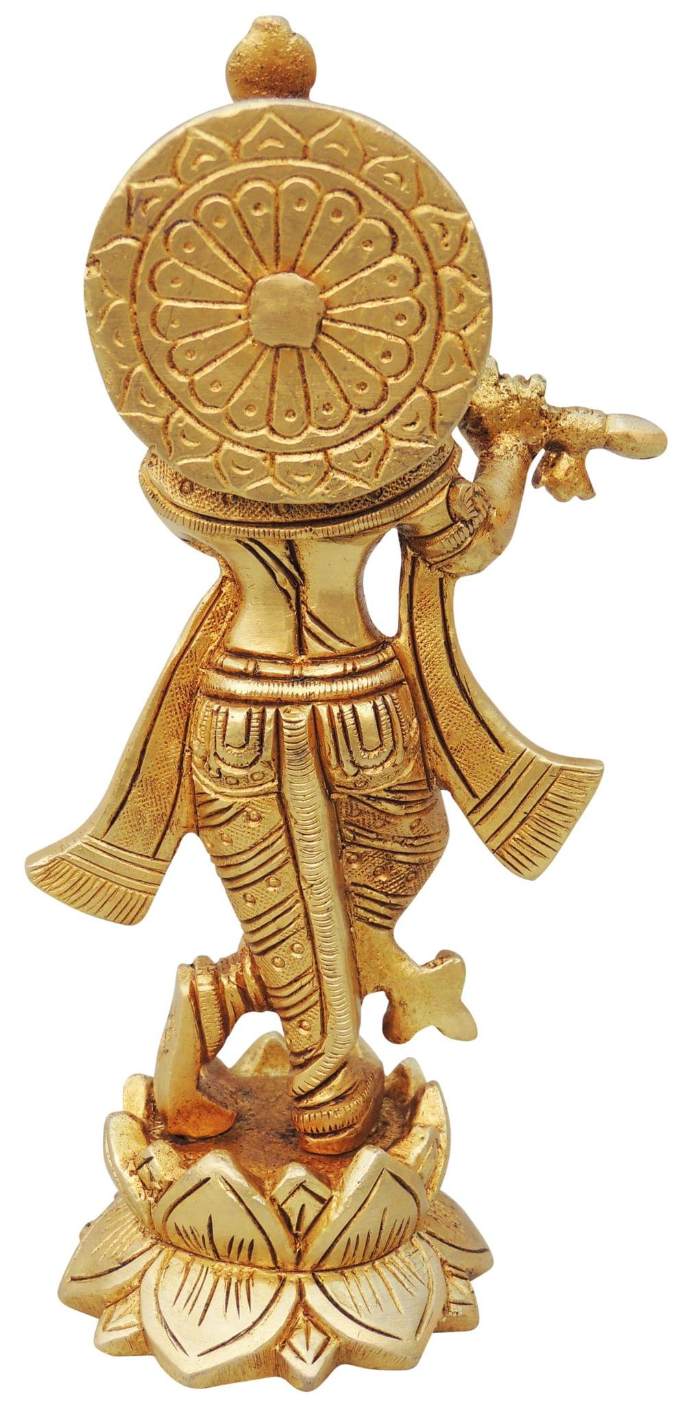 Brass Showpiece Krishna Ji Statue  - 3*2.5*7 Inch (BS1267 K)