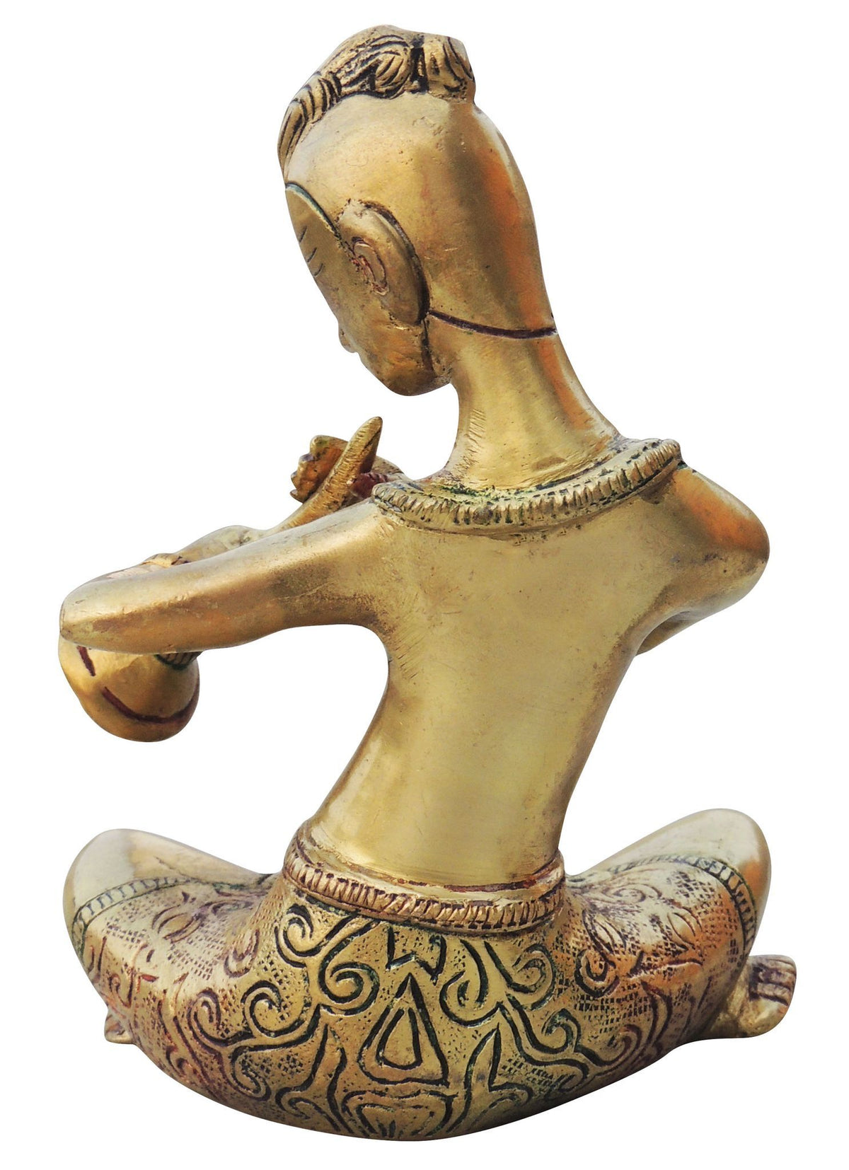 Brass Showpiece Man With Muscial Instrument - 4.5*2*6 Inch (BS1284 A)