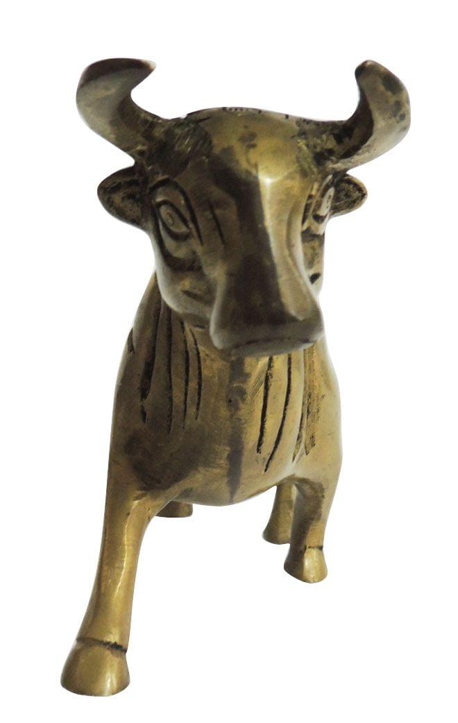 Brass Showpiece Bull Statue  - 6*1.6*3.5 Inch (BS1292 C)